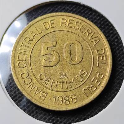 KK钱币收藏小铺 第352场 2月预留时间 周末发货 -  1988秘鲁50分铜币