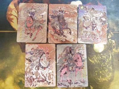 阳大大卡牌拍卖第74期（持续收拍品，周日晚上九点截拍，进群福利早知道） - 【亲签五虎】百里卡牌 王涌喆 三国五虎 亲签一套 稀缺不可遇到