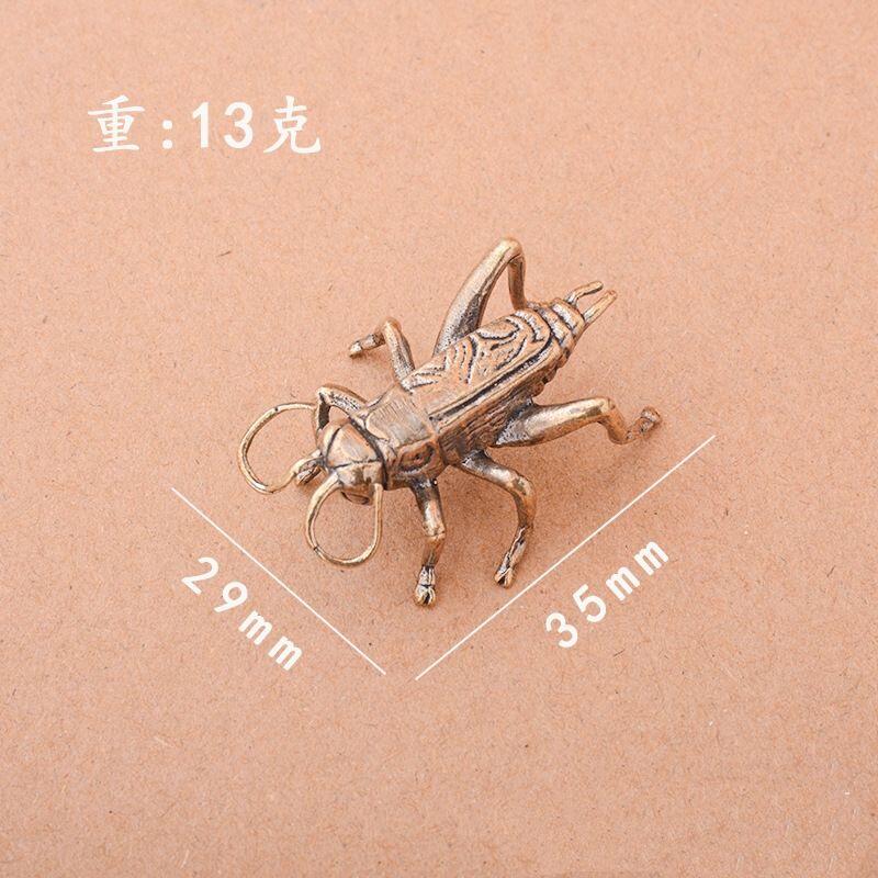 听雨轩  杂相铜器专场 黄铜蟋蟀摆件