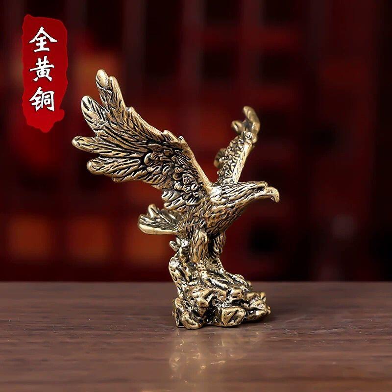 听雨轩  杂相铜器专场 黄铜老鹰摆件