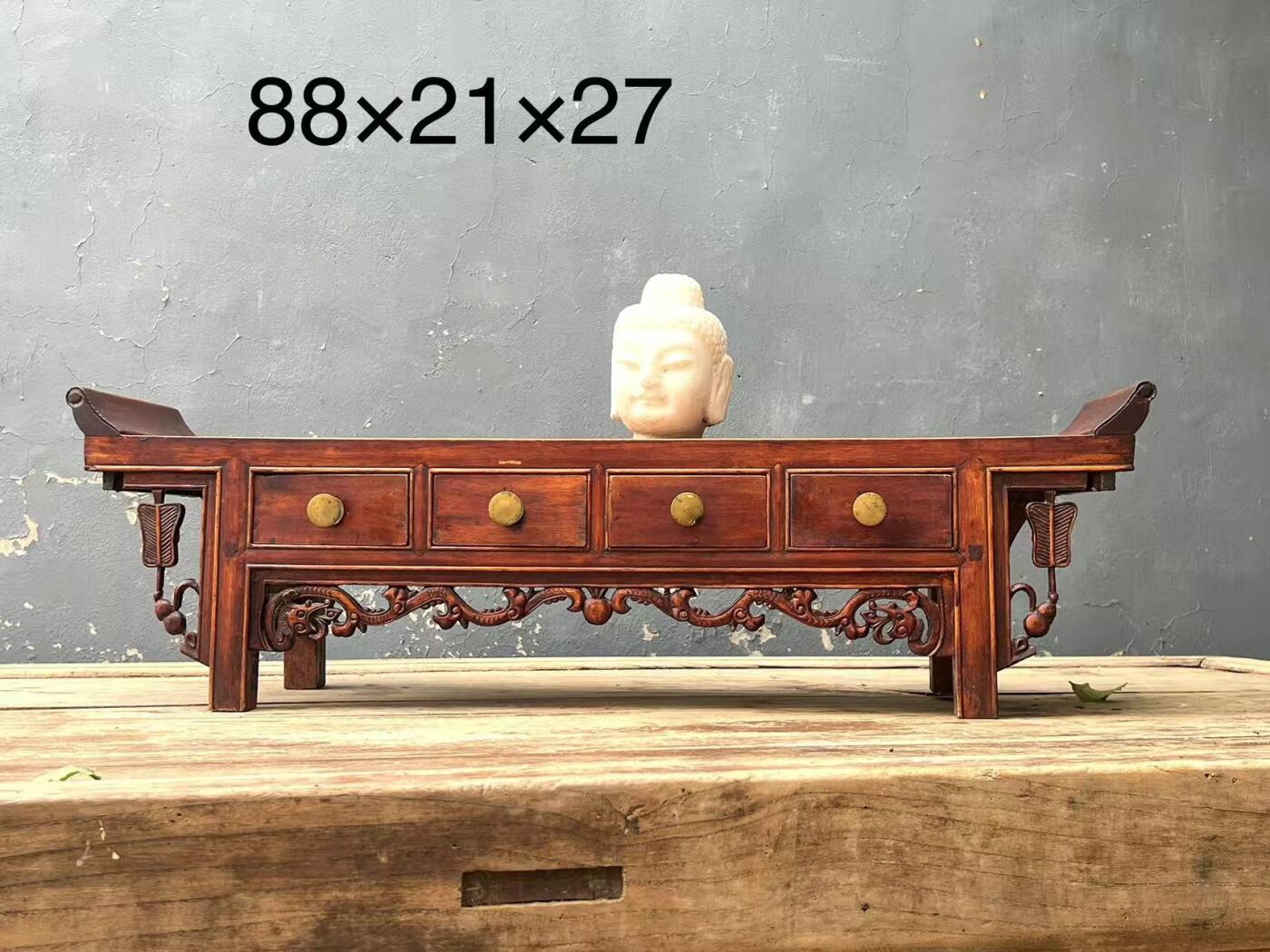 楠木案几，全品包老，做工精致88/21/27cm