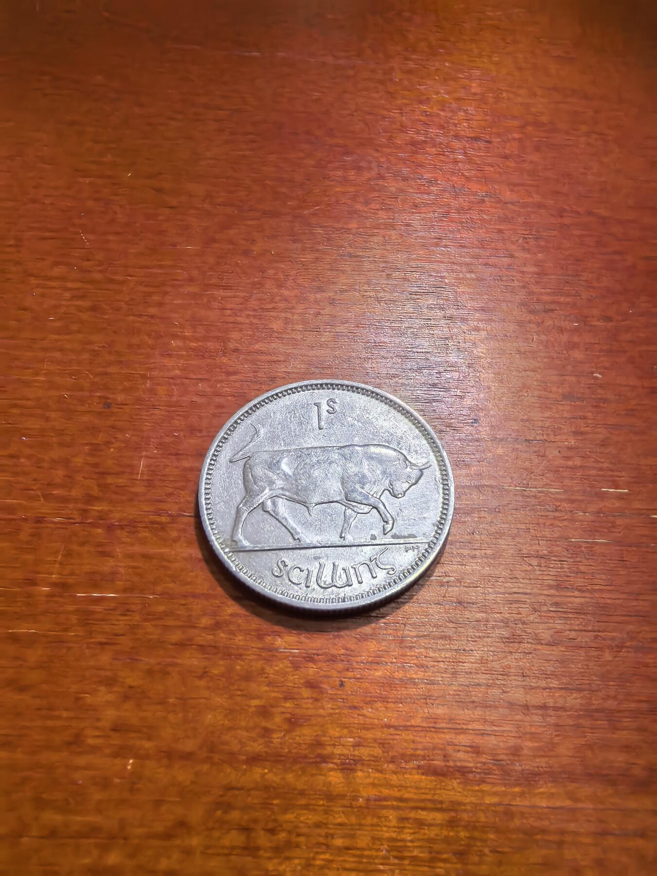 长老汇蛇年精选第五十六场拍卖 1939爱尔兰共和国公牛1先令银币，5.66克750银，首年份（3）