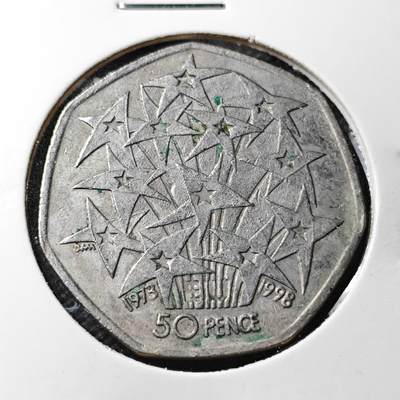 KK钱币收藏小铺 第353场 2月预留时间 周末发货 -  英国50便士纪念币