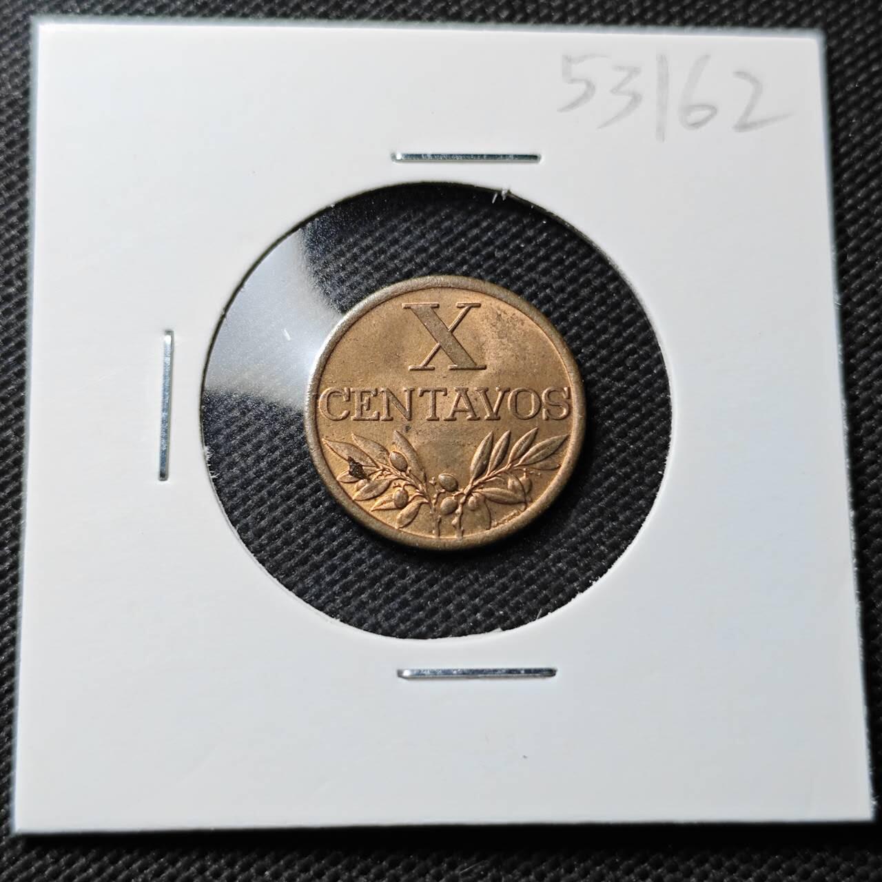 KK钱币收藏小铺 第353场 2月预留时间 周末发货  1964葡萄牙2分铜币 好品