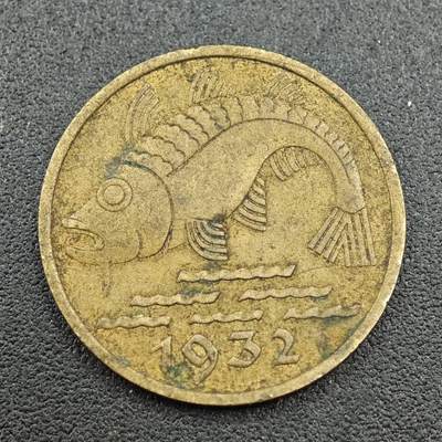 【淘币小摊】限时拍第七百五十八拍  国庆10连拍 老铜币场 外出13号发货 满百包邮可预留两周  周一统一发货  - 但泽1932年10芬妮铜币