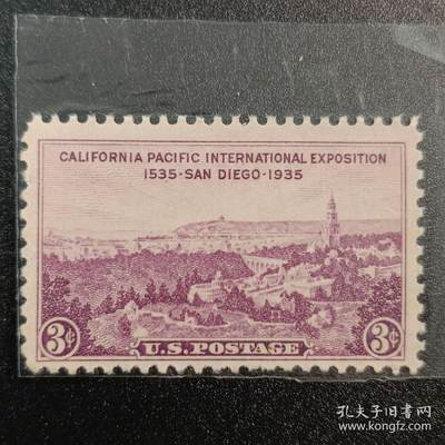 ↓君缘收藏611期☞钱币邮品↓无佣金、可寄存、满30元包邮  - 美国邮票，1935年国家地理 加州太平洋博览会雕刻版1全