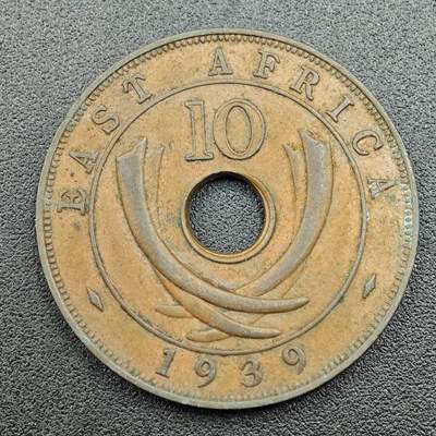 【淘币小摊】限时拍第七百五十八拍  国庆10连拍 老铜币场 外出13号发货 满百包邮可预留两周  周一统一发货  - 英属东非1939年乔治六世10分铜币