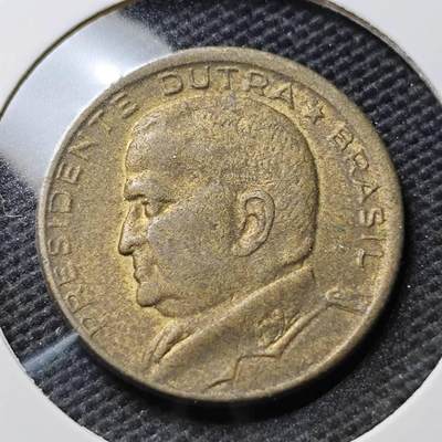 KK钱币收藏小铺 第353场 2月预留时间 周末发货 -  1956巴西50分 铜币