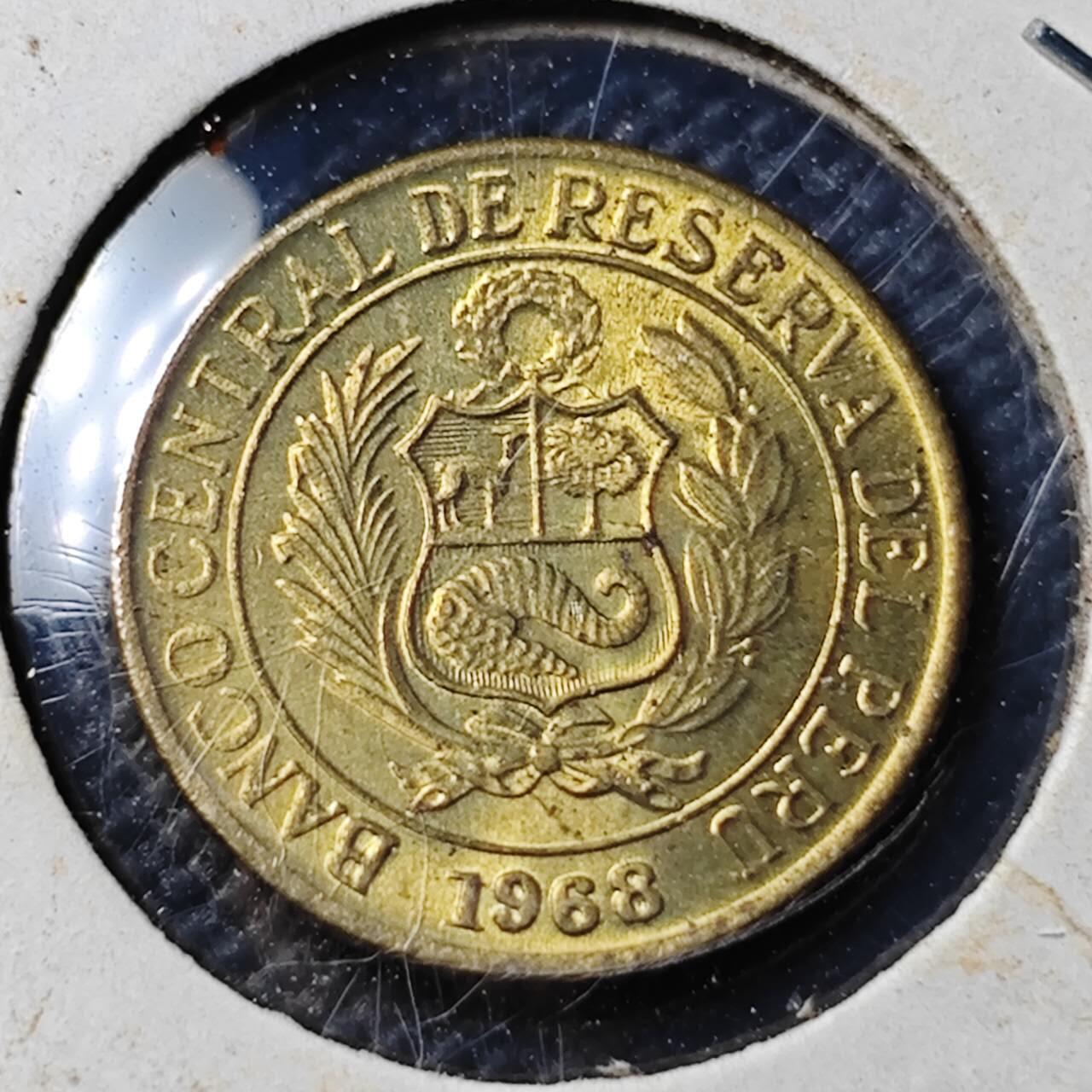 KK钱币收藏小铺 第353场 2月预留时间 周末发货  1968秘鲁5分铜币 好品
