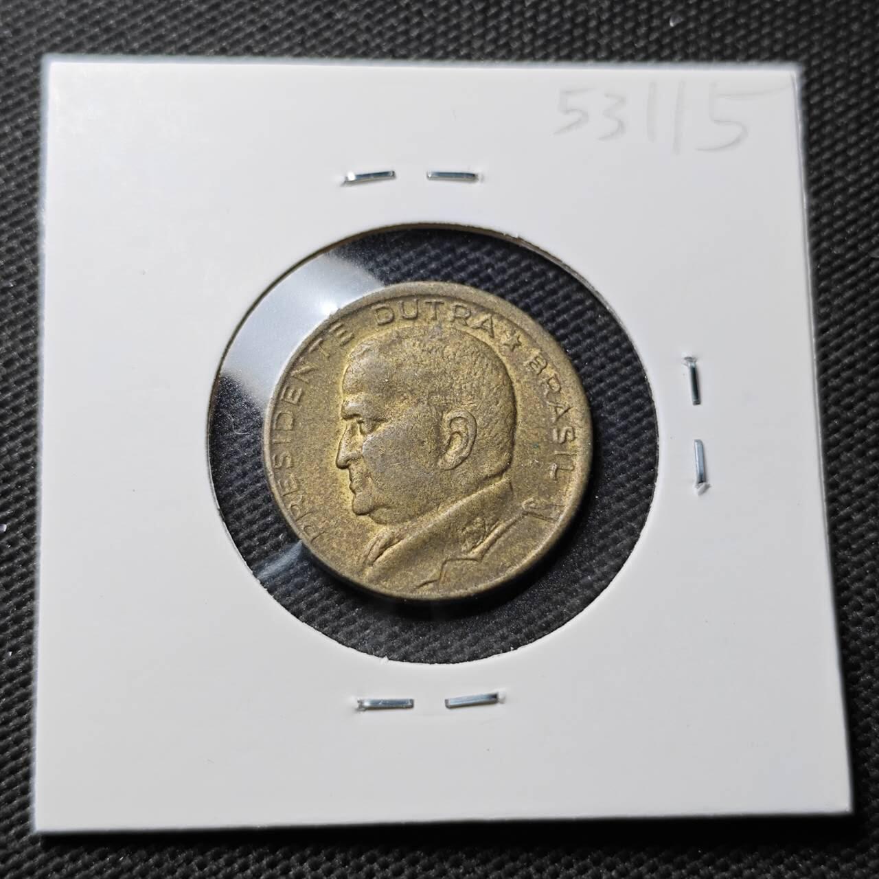 KK钱币收藏小铺 第353场 2月预留时间 周末发货  1956巴西50分 铜币