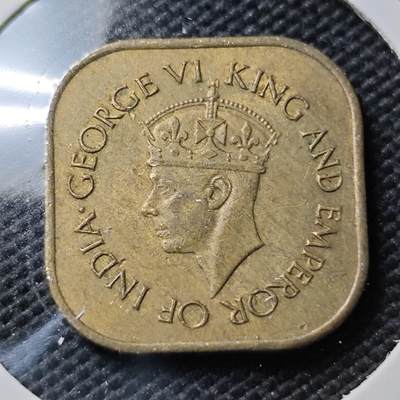 KK钱币收藏小铺 第353场 2月预留时间 周末发货 -  1945英属锡兰 乔六5分 深打状态