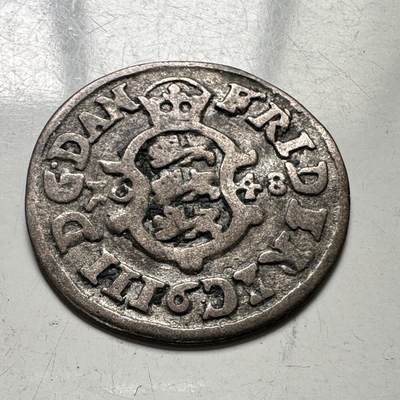 🌹外币初藏🌹🐯2025年第110场  每周二四六晚8️⃣点 接代拍 - 丹麦王国1648年弗雷德里克三世斯基林银币