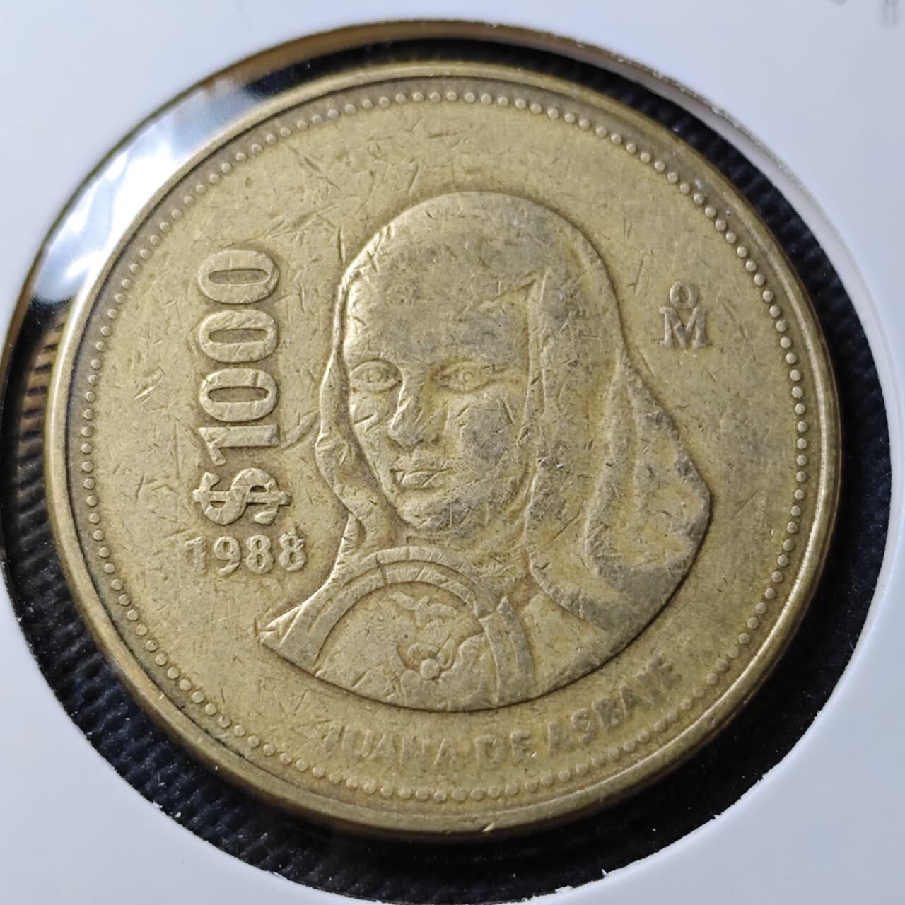 KK钱币收藏小铺 第353场 2月预留时间 周末发货  墨西哥1000比索 大铜币