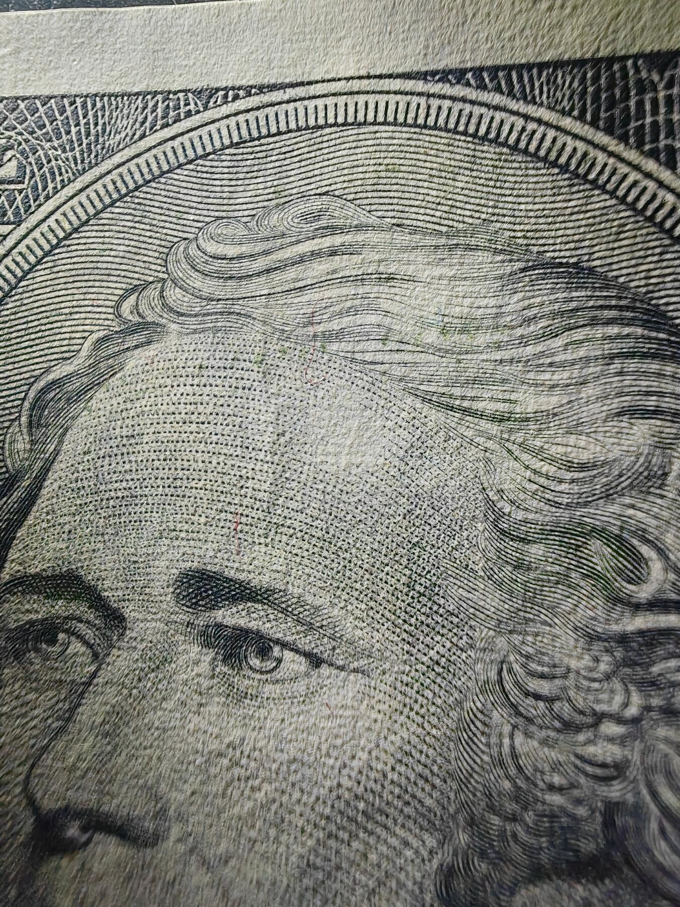 美国 1999年 首发年份 大头版 10美元 C区首发A冠 无47 UNC 微瑕（头像上一处纸张褶皱 见图三）