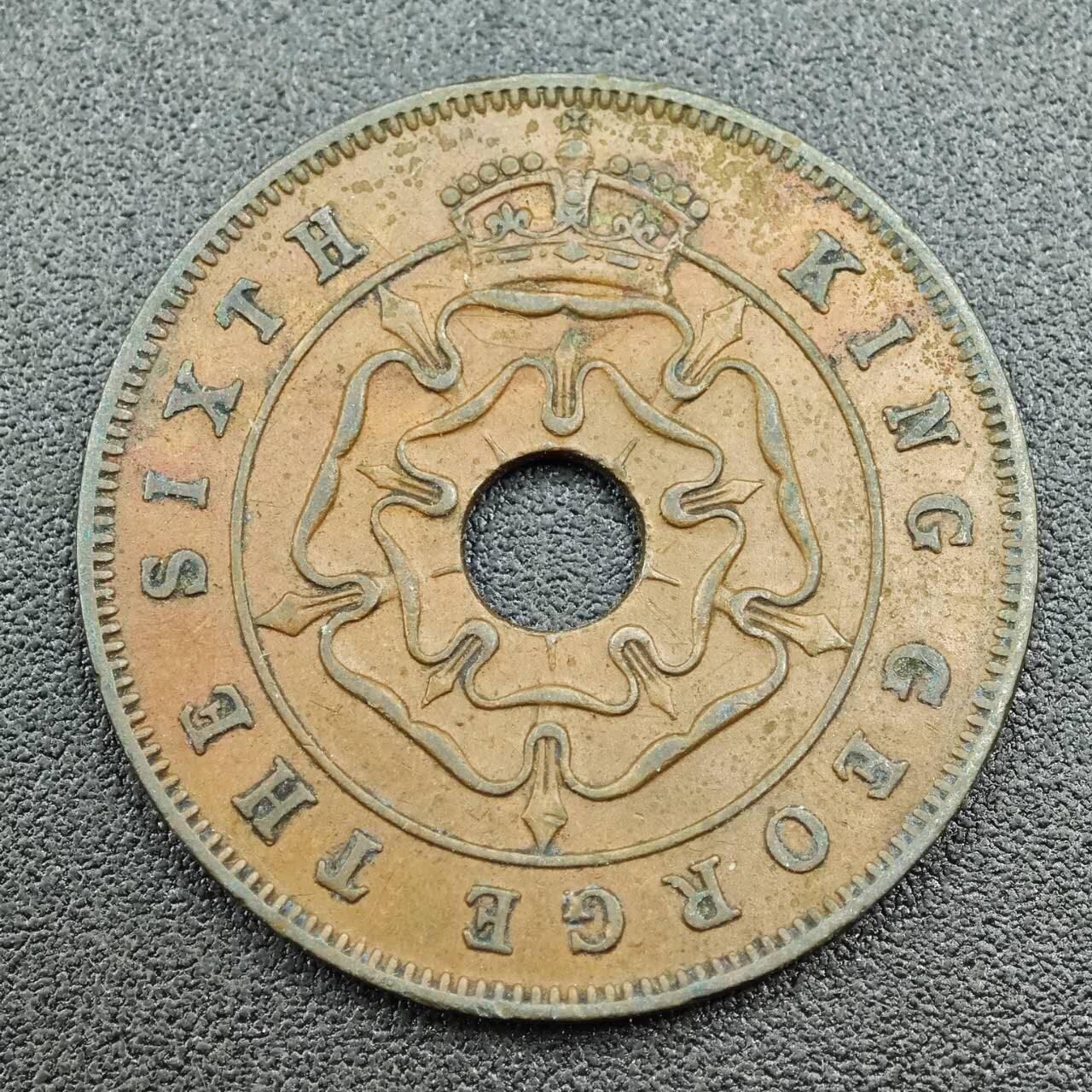 【淘币小摊】限时拍第七百五十八拍  国庆10连拍 老铜币场 外出13号发货 满百包邮可预留两周  周一统一发货  南罗德西亚1951年乔治五世1便士铜币