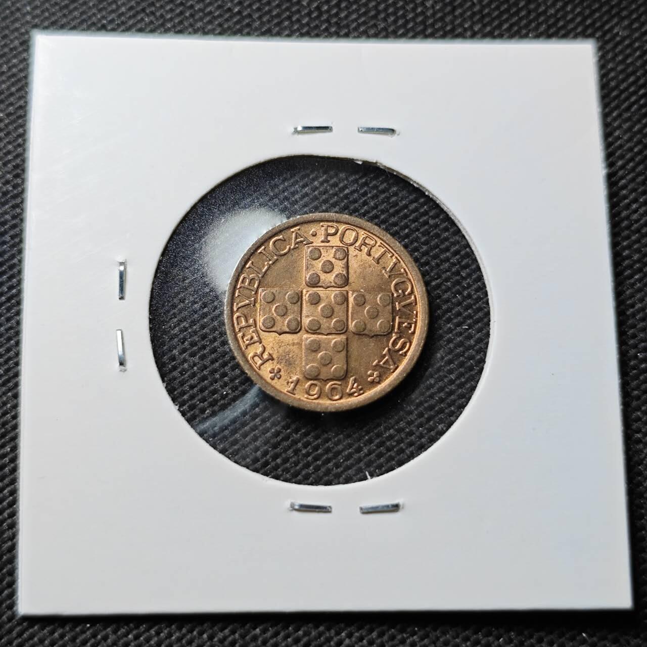KK钱币收藏小铺 第353场 2月预留时间 周末发货  1964葡萄牙2分铜币 好品