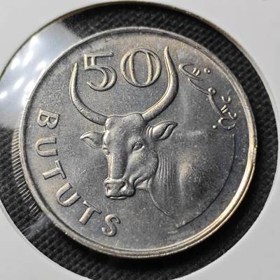 KK钱币收藏小铺 第353场 2月预留时间 周末发货 -  1971冈比亚50分 好品