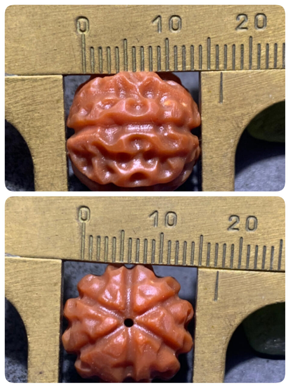 精美亚光柿子红南红玛瑙雕刻金刚一颗！