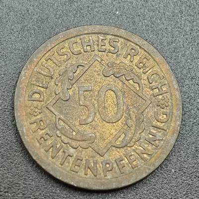 【淘币小摊】限时拍第七百五十八拍  国庆10连拍 老铜币场 外出13号发货 满百包邮可预留两周  周一统一发货  - 德国1923年50芬妮铜币