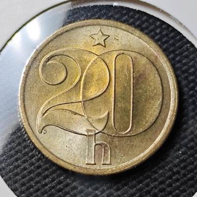 KK钱币收藏小铺 第353场 2月预留时间 周末发货 -  1978捷克斯洛伐克20赫勒铜币 好品