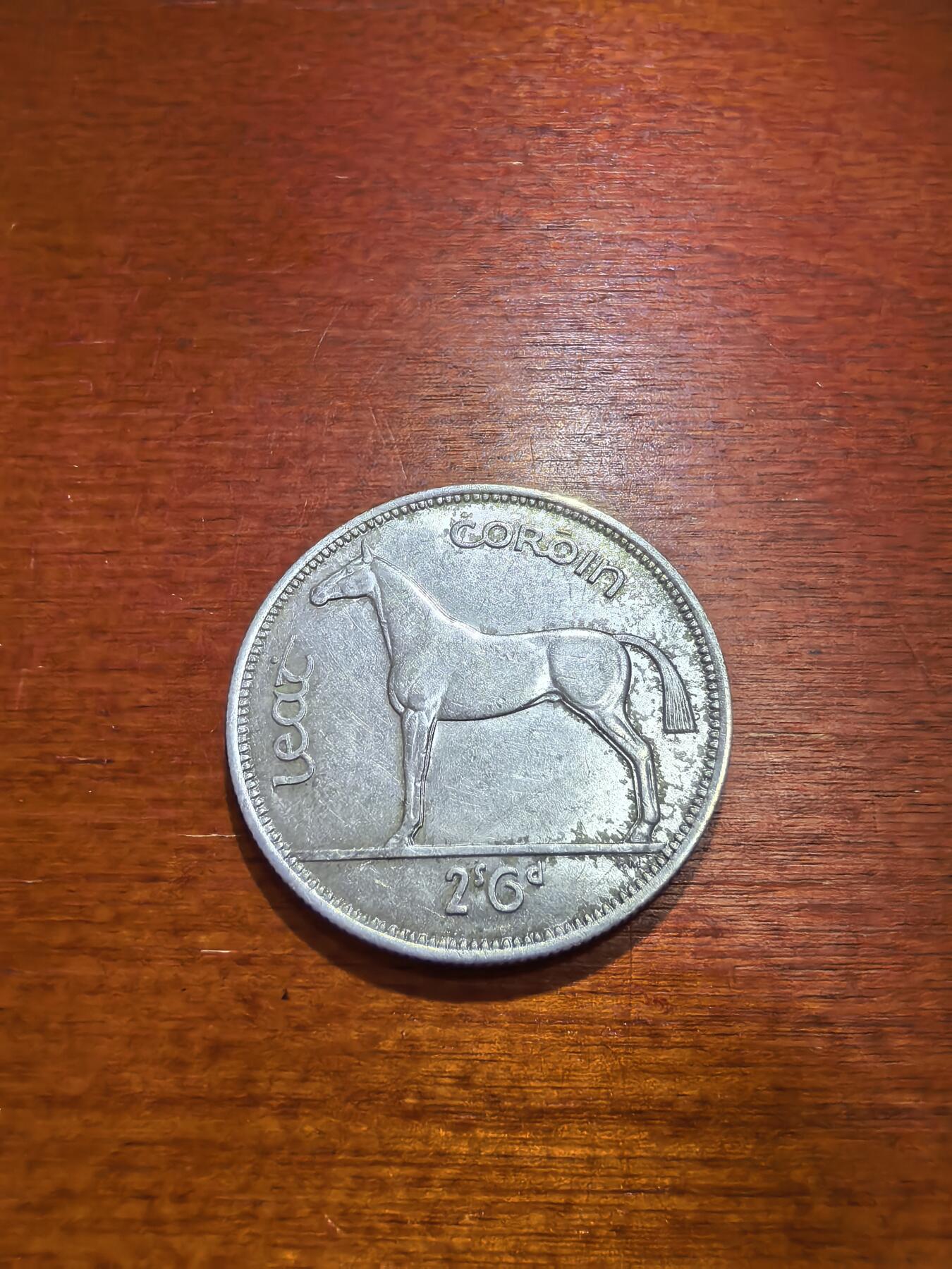 长老汇蛇年精选第五十六场拍卖 1940爱尔兰共和国马1/2克朗银币，14.14克750银