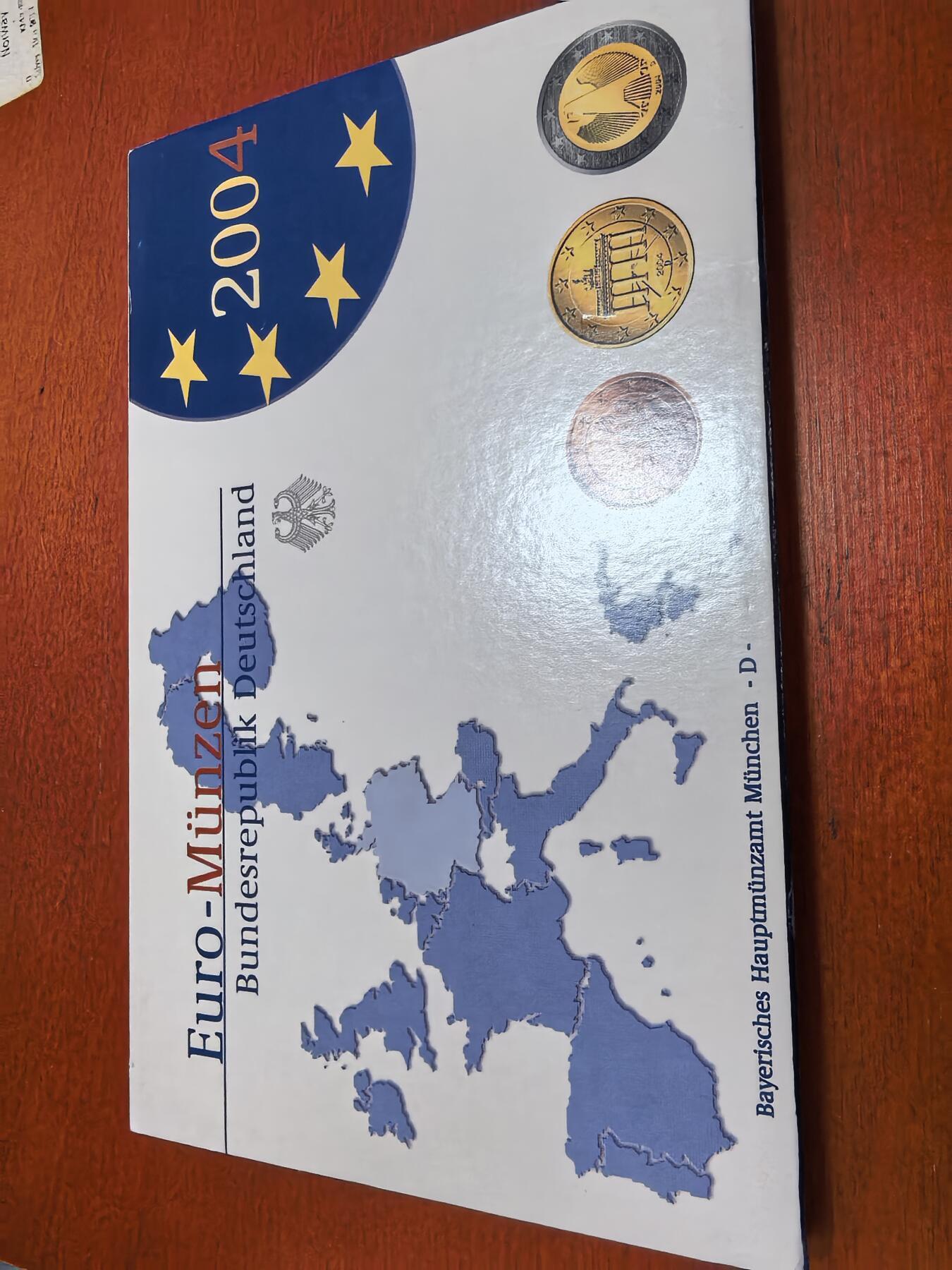 长老汇蛇年精选第五十六场拍卖 2004D德国欧元8枚精制套装，含外纸