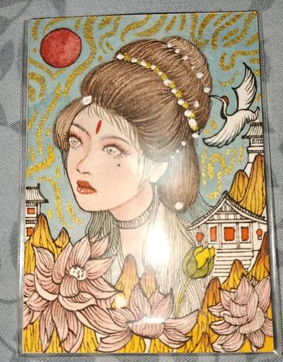 夜之极第三十二期 （10月7日周二晚9点截拍，欢迎竞拍） - 【手绘卡】 美女 画师 WW