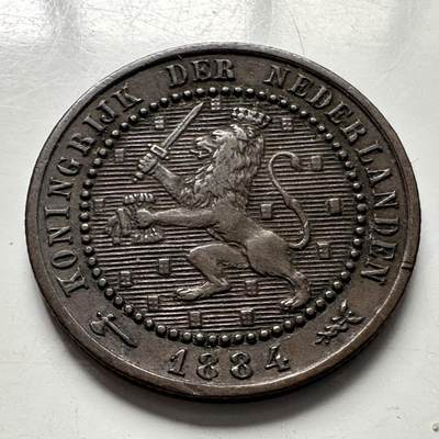 🌹外币初藏🌹🐯2025年第110场  每周二四六晚8️⃣点 接代拍 - 荷兰1884年一分