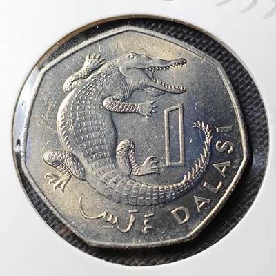 KK钱币收藏小铺 第353场 2月预留时间 周末发货 - 1987 冈比亚1达拉西 好品