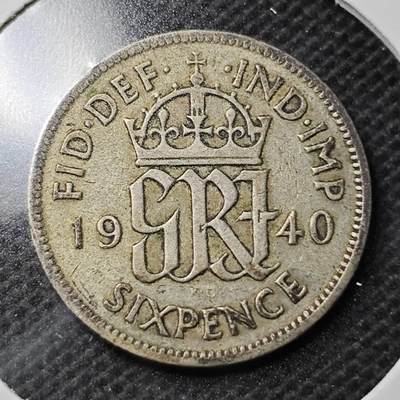 KK钱币收藏小铺 第353场 2月预留时间 周末发货 -  1940英国6便士银币