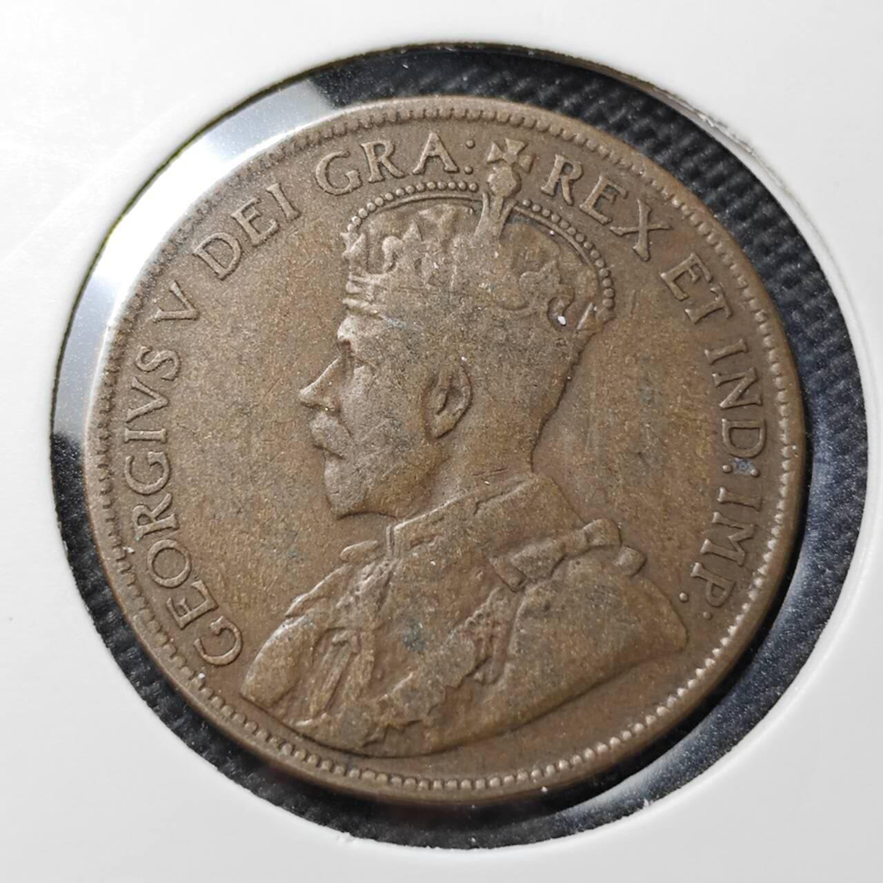 KK钱币收藏小铺 第353场 2月预留时间 周末发货  1915英属加拿大1分铜币
