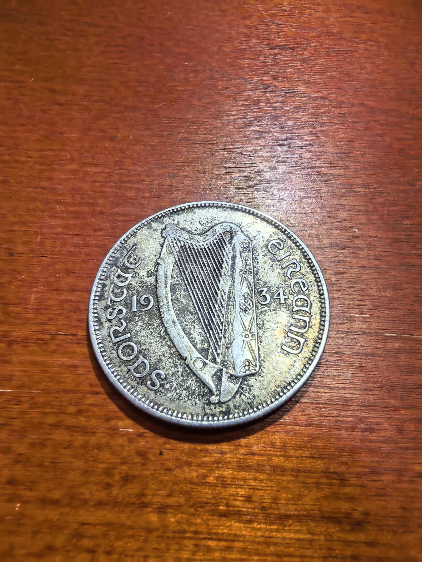 长老汇蛇年精选第五十六场拍卖 1934爱尔兰自由邦马1/2克朗银币，14.14克750银