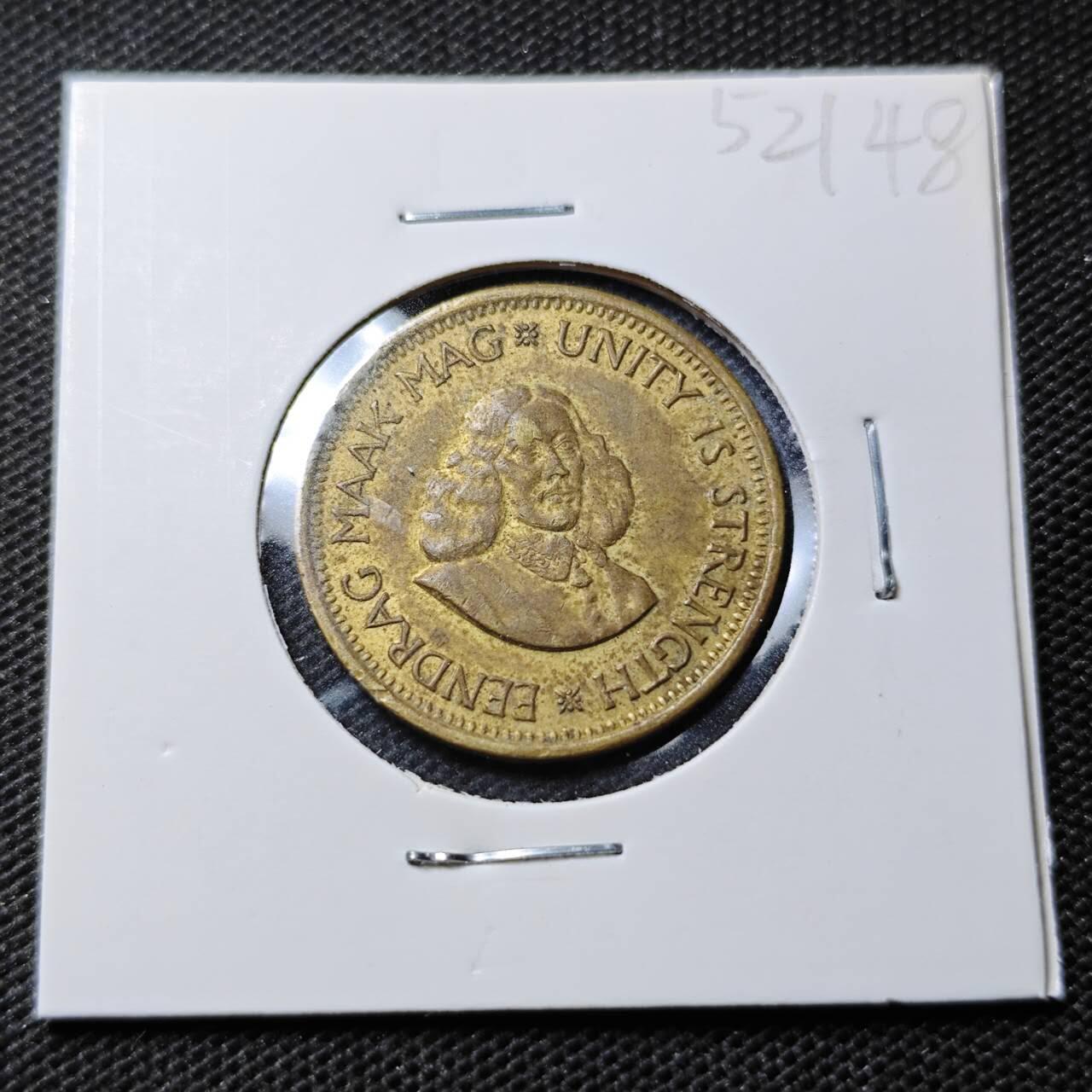 KK钱币收藏小铺 第352场 2月预留时间 周末发货 1962南非1/2分铜币 