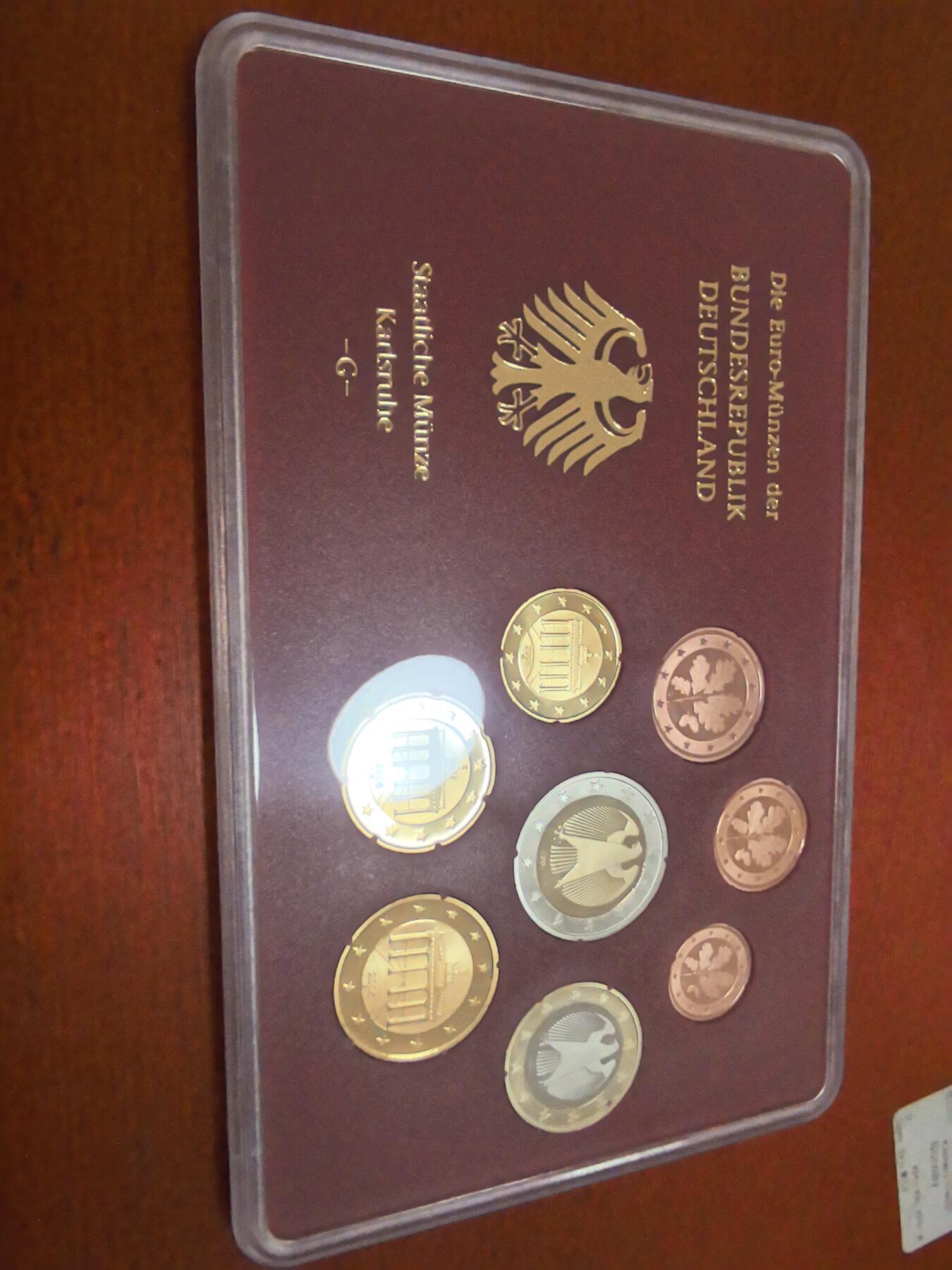 长老汇蛇年精选第五十六场拍卖 2005G德国8枚精制套币，原厂外纸