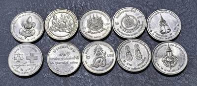 北京马甸外国币专卖第145期，外国币专场，陆续上拍，欢迎关注 泰国2铢纪念币10枚