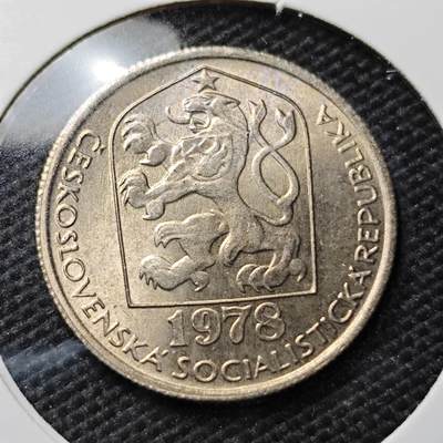 KK钱币收藏小铺 第353场 2月预留时间 周末发货 -  1978捷克斯洛伐克50赫勒 好品