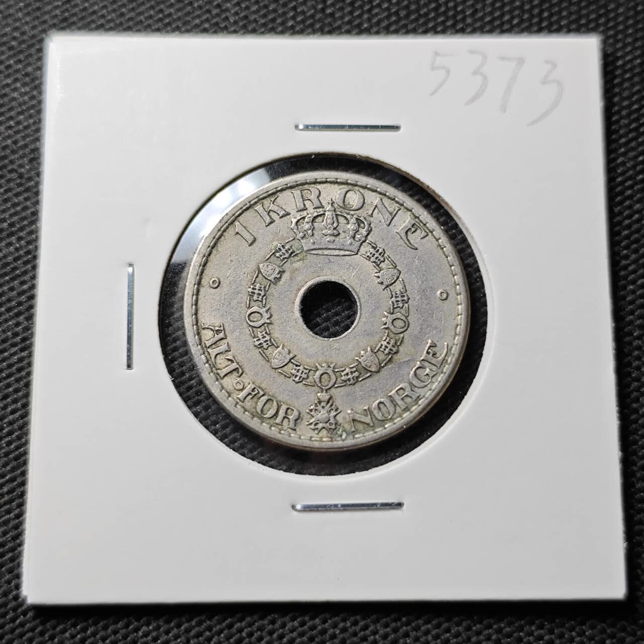 KK钱币收藏小铺 第353场 2月预留时间 周末发货  1946挪威1克朗