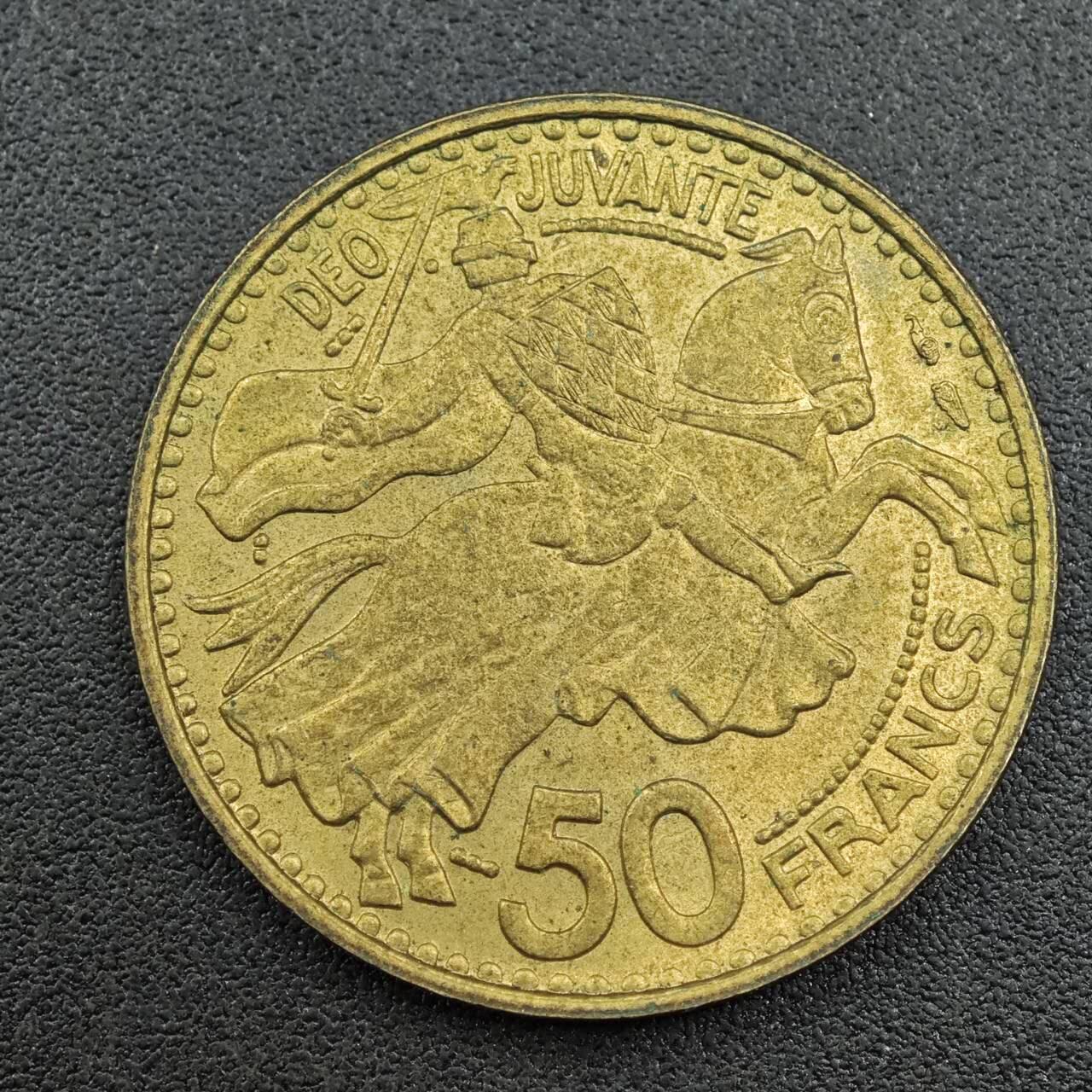 【淘币小摊】限时拍第七百五十八拍  国庆10连拍 老铜币场 外出13号发货 满百包邮可预留两周  周一统一发货  摩纳哥1950年50法郎铜币