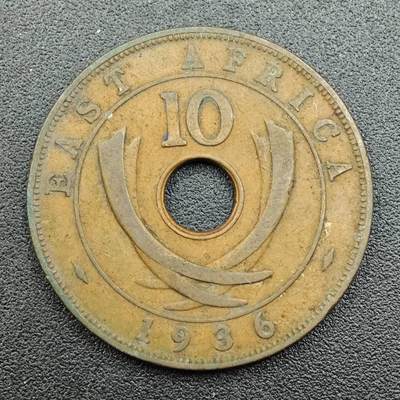 【淘币小摊】限时拍第七百五十八拍  国庆10连拍 老铜币场 外出13号发货 满百包邮可预留两周  周一统一发货  - 英属东非1936年爱德华八世10分铜币