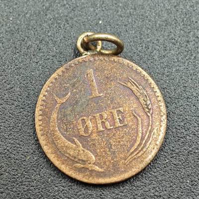 【淘币小摊】限时拍第七百五十八拍  国庆10连拍 老铜币场 外出13号发货 满百包邮可预留两周  周一统一发货  - 丹麦1875年1欧尔铜币
