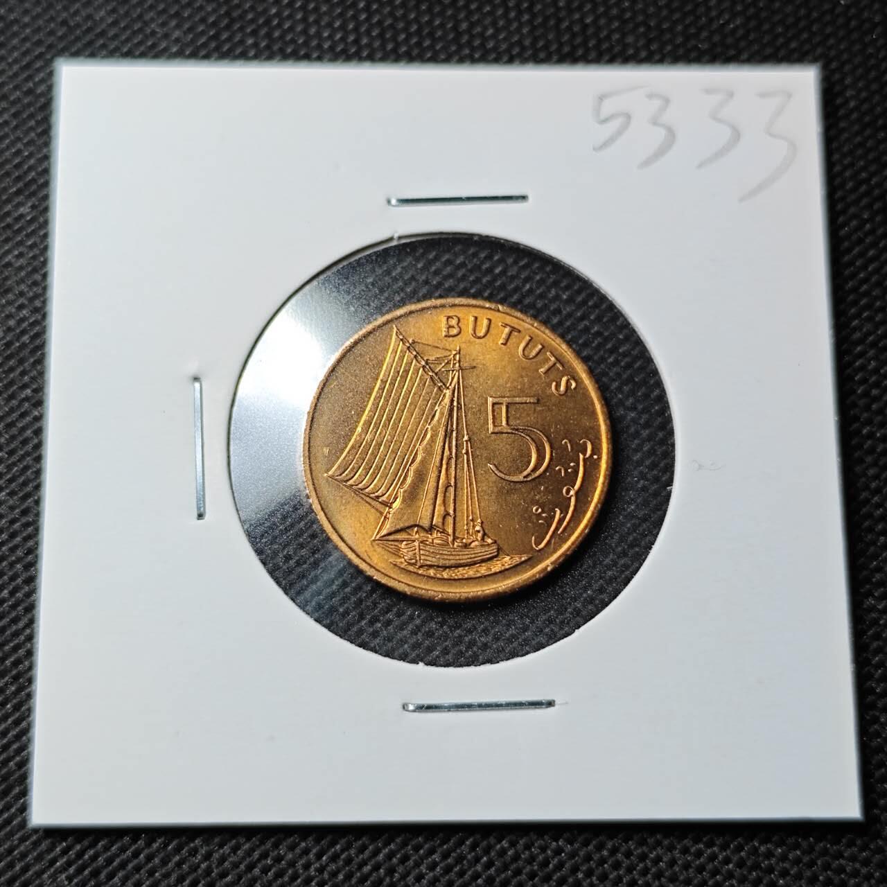 KK钱币收藏小铺 第353场 2月预留时间 周末发货  1971冈比亚5分铜币 好品