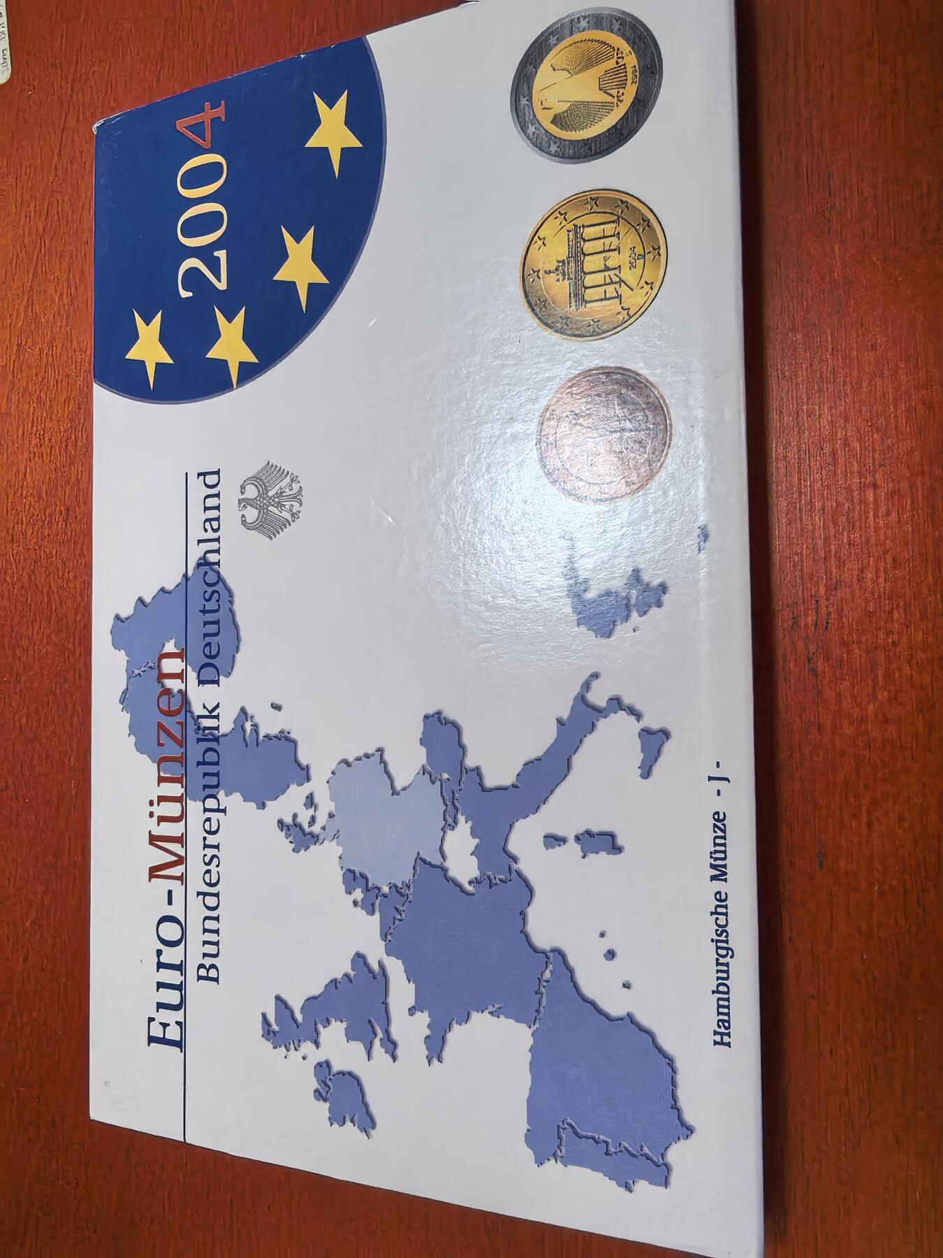 长老汇蛇年精选第五十六场拍卖  2004J德国欧元8枚精制套装，含外纸