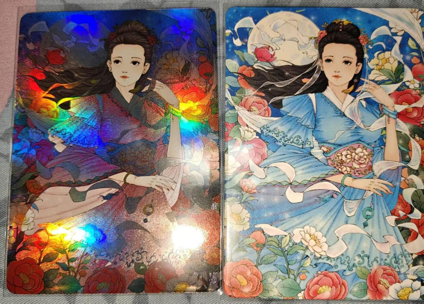 夜之极第三十二期 （10月7日周二晚9点截拍，欢迎竞拍） 小花瓣卡牌 大乔 编149/500 彩闪与普卡