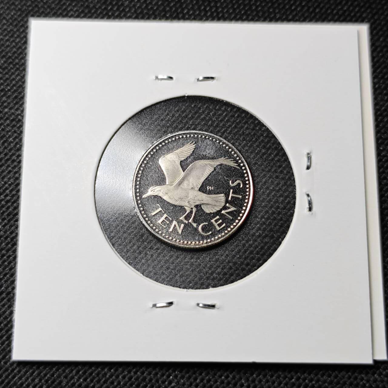KK钱币收藏小铺 第353场 2月预留时间 周末发货  1975巴巴多斯10分 精制币