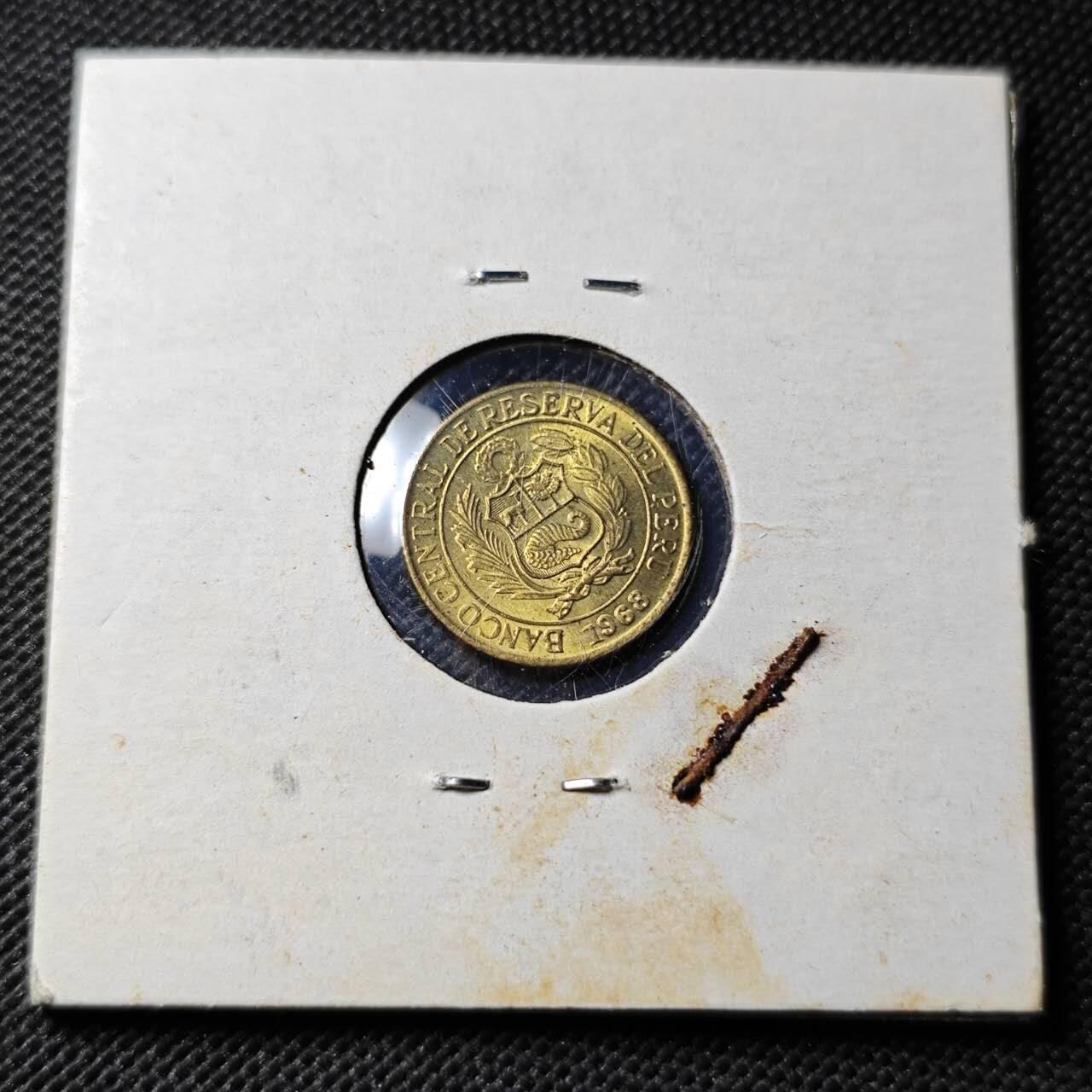 KK钱币收藏小铺 第353场 2月预留时间 周末发货  1968秘鲁5分铜币 好品