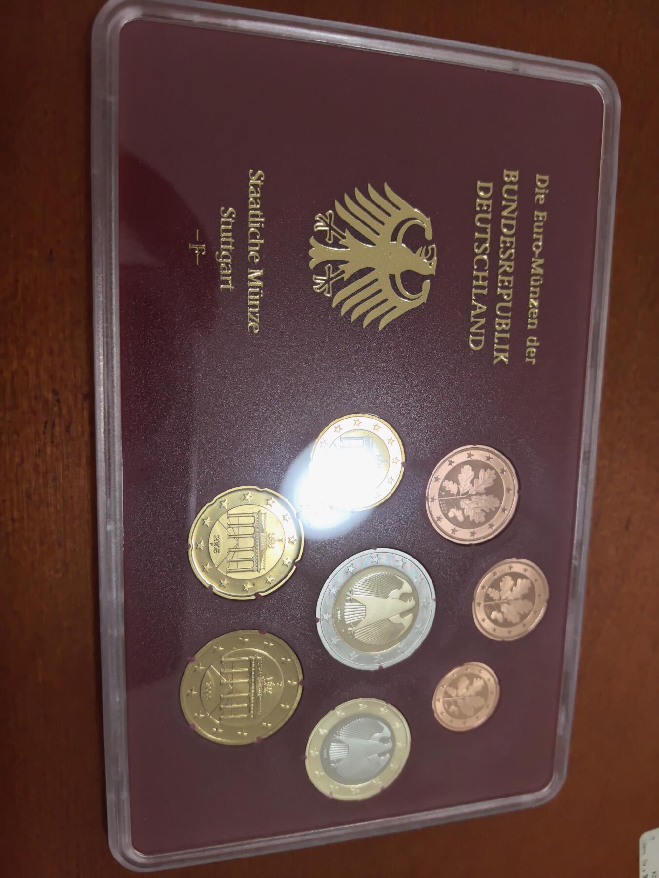 长老汇蛇年精选第五十六场拍卖 2005F德国8枚精制套币，原厂外纸