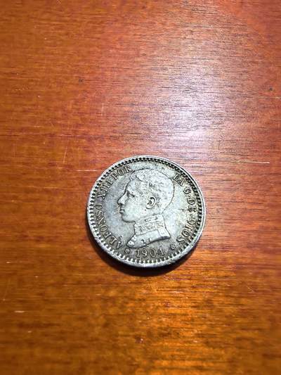 长老汇蛇年精选第五十六场拍卖 - 1904西班牙阿方索十三世50分银币，2.5克835银