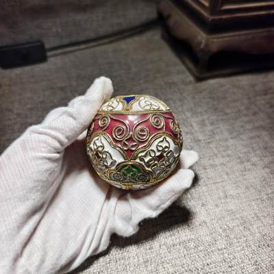 回流第5期货币杂件玉件专拍 - 晚清珐琅球