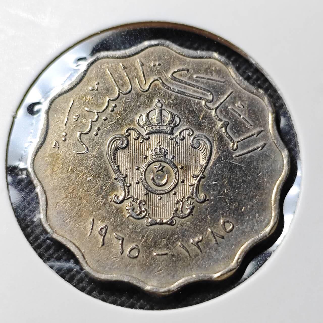 KK钱币收藏小铺 第352场 2月预留时间 周末发货  利比亚50米利姆