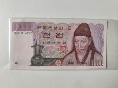 10月5日结束国庆纸币专场拍卖 - 韩国老版1000韩元纸币UNC全新的
